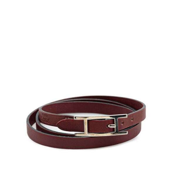 Hermès Api 3 Bracelet 3-Strand Wine Red Bordeaux Swift Women's HERMES
